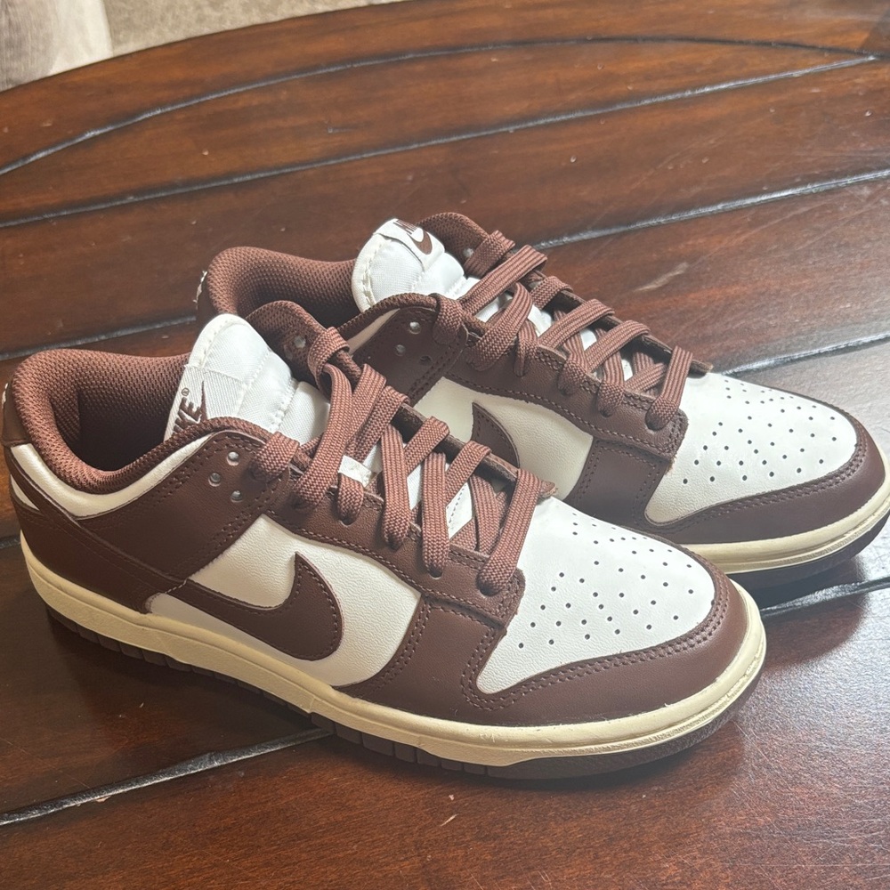 Nike Women’s Chocolate Brown and White Sneakers